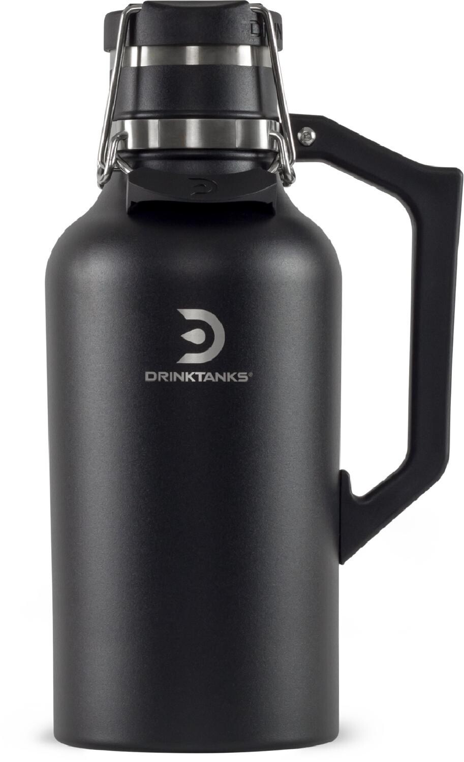 

Изолированный Growler — 64 эт. унция DrinkTanks, черный