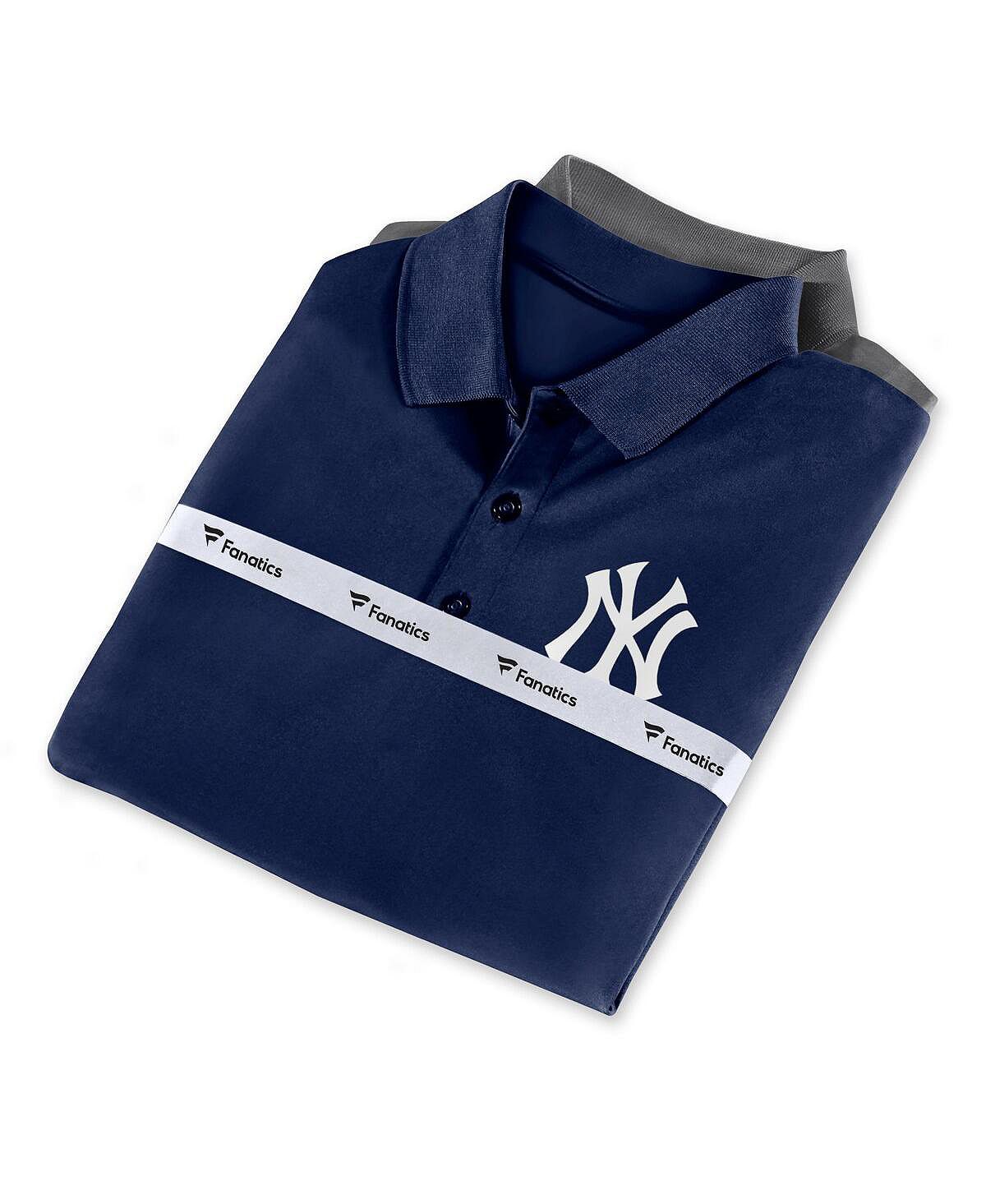 Мужской фирменный темно-серый комбинированный комплект с рубашкой поло New York Yankees Fanatics printio лонгслив нью йорк янкиз new york yankees