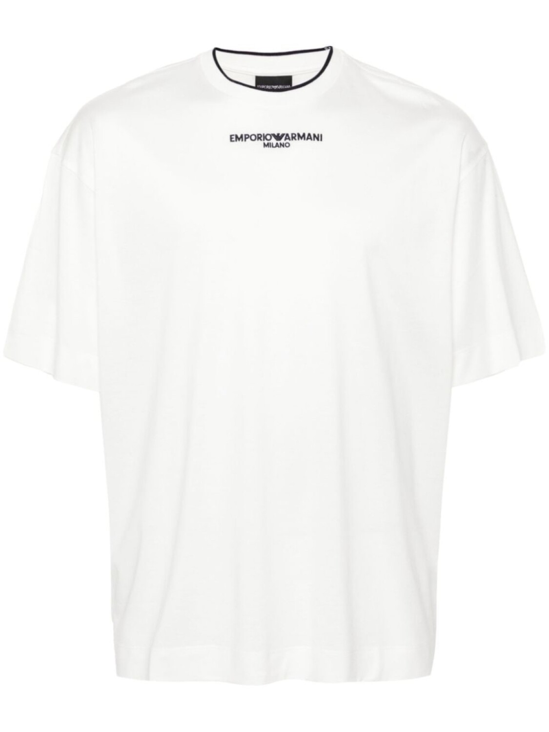 

Emporio Armani футболка с вышитым логотипом, белый