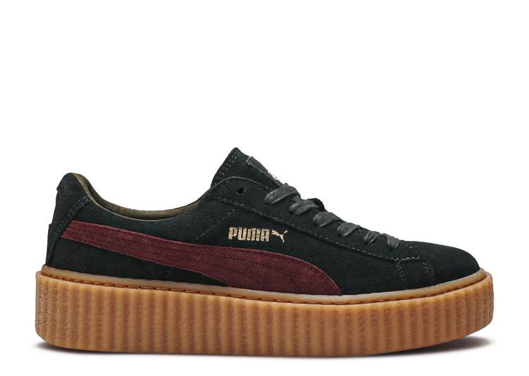 Кроссовки Puma FENTY X WMNS SUEDE CREEPER 'GREEN BORDEAUX', зеленый