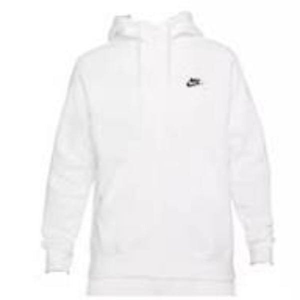 

Куртка спортивная одежда клуб флисовая толстовка с капюшоном на молнии Nike, белый