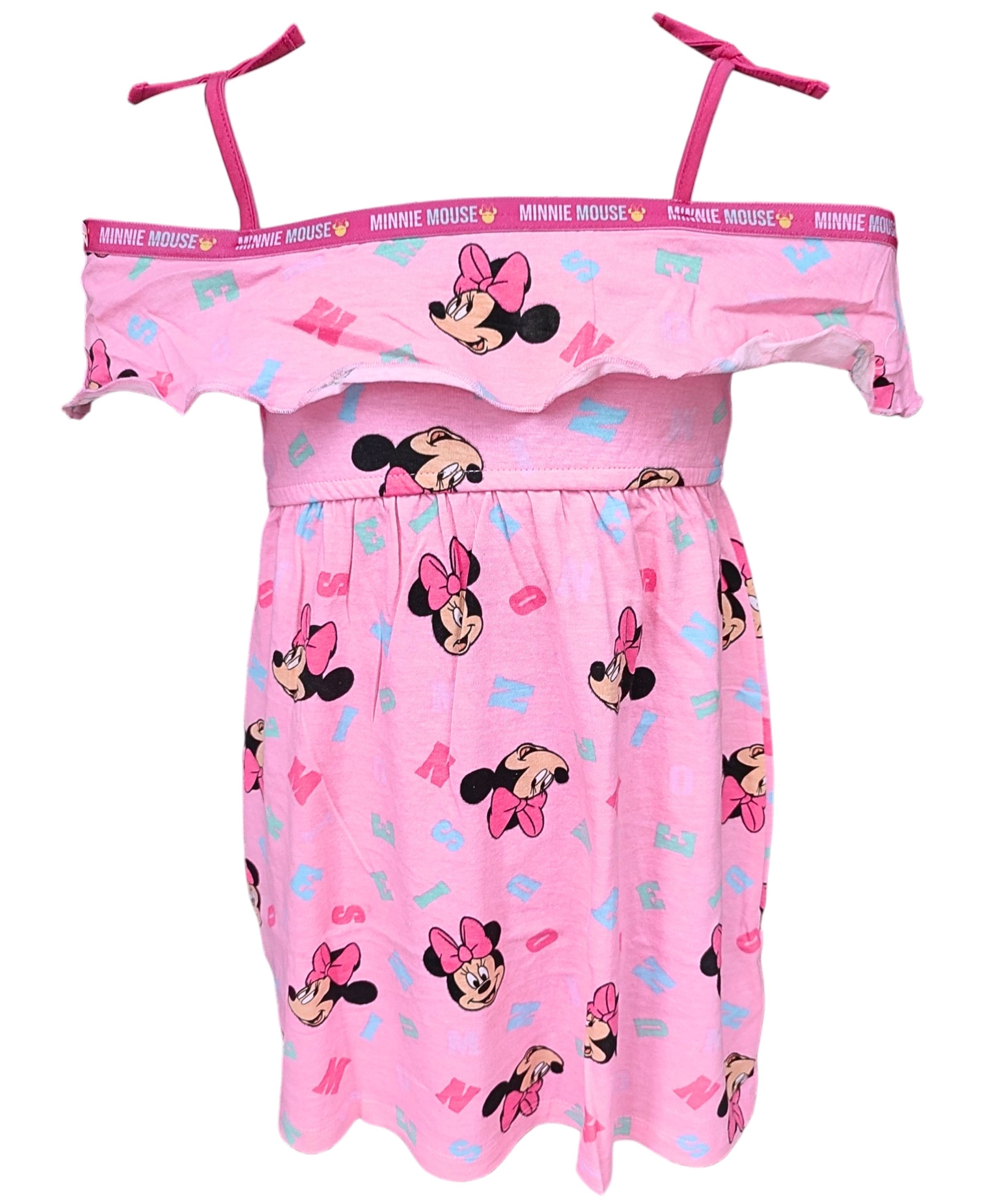 Платье Disney Minnie Mouse Sommer Off Shoulder Minnie Mouse, розовый рюкзак для малышей с поводьями minnie розовый