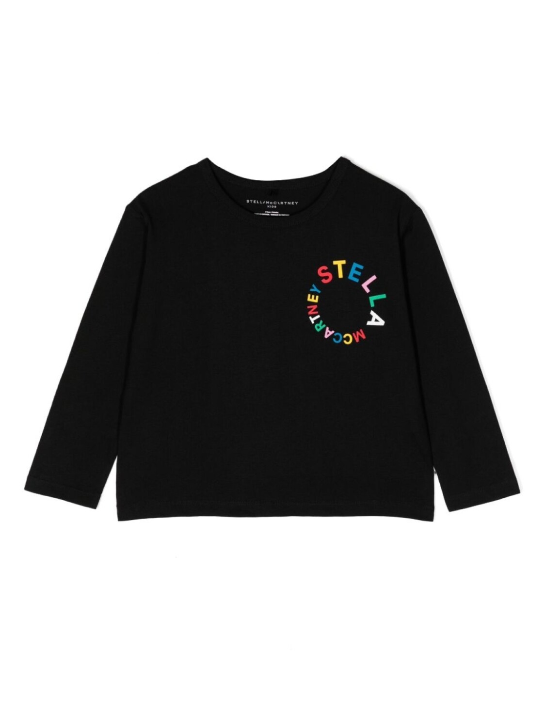 

Stella McCartney Kids футболка с длинными рукавами и логотипом, черный