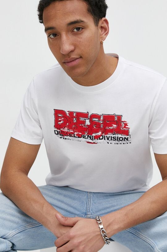 

Хлопковая футболка Diesel, белый
