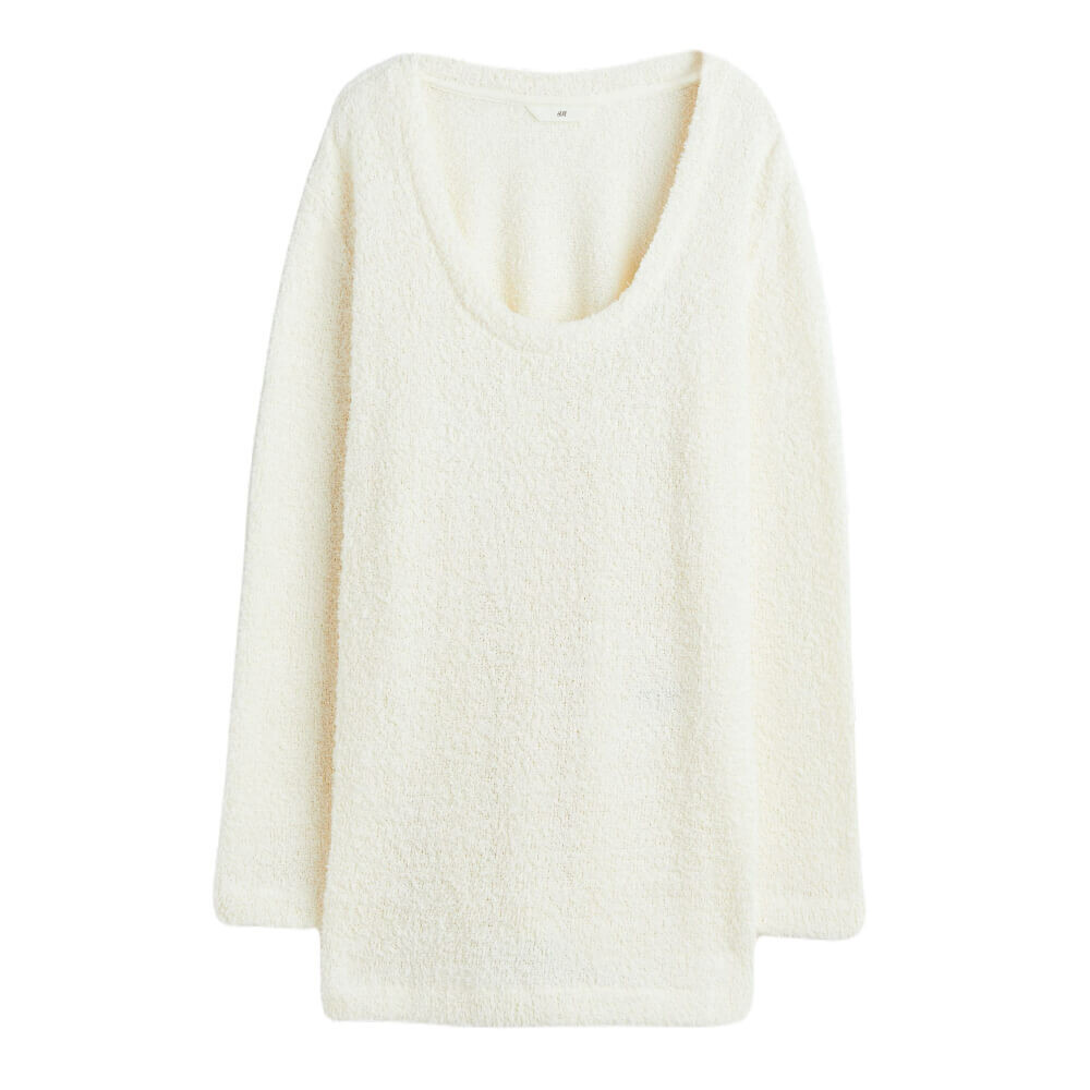 

Свитер H&M Fluffy-knit, кремовый, Бежевый