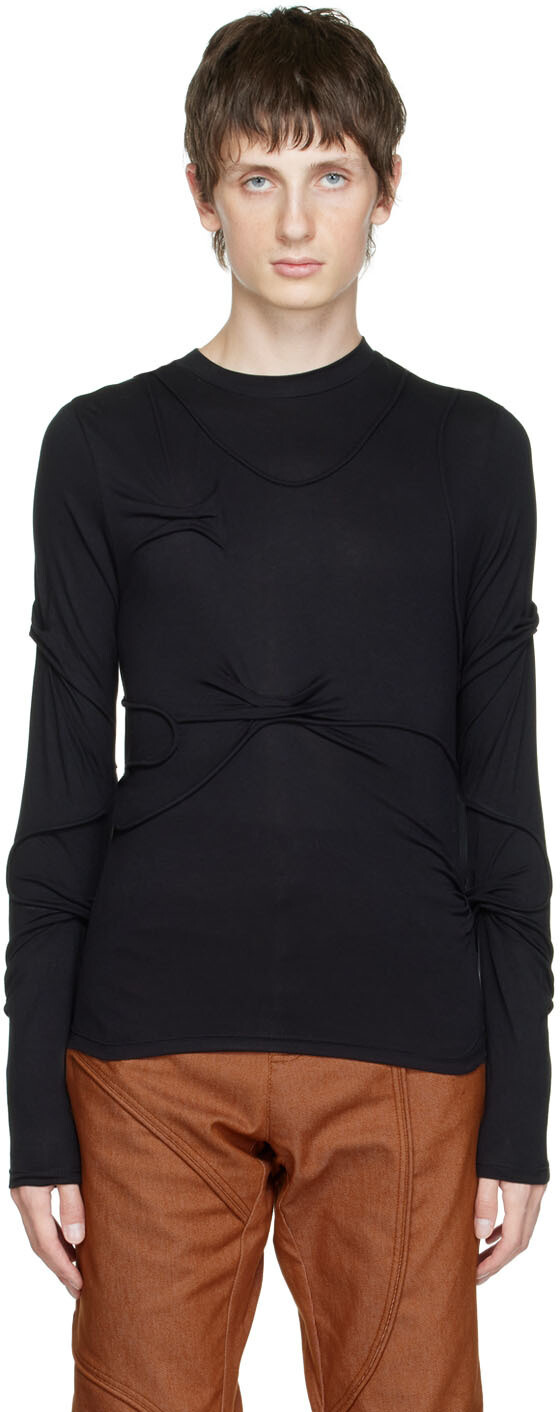 

Черная футболка с длинным рукавом Lyn Mainline:RUS/Fr.CA/DE
