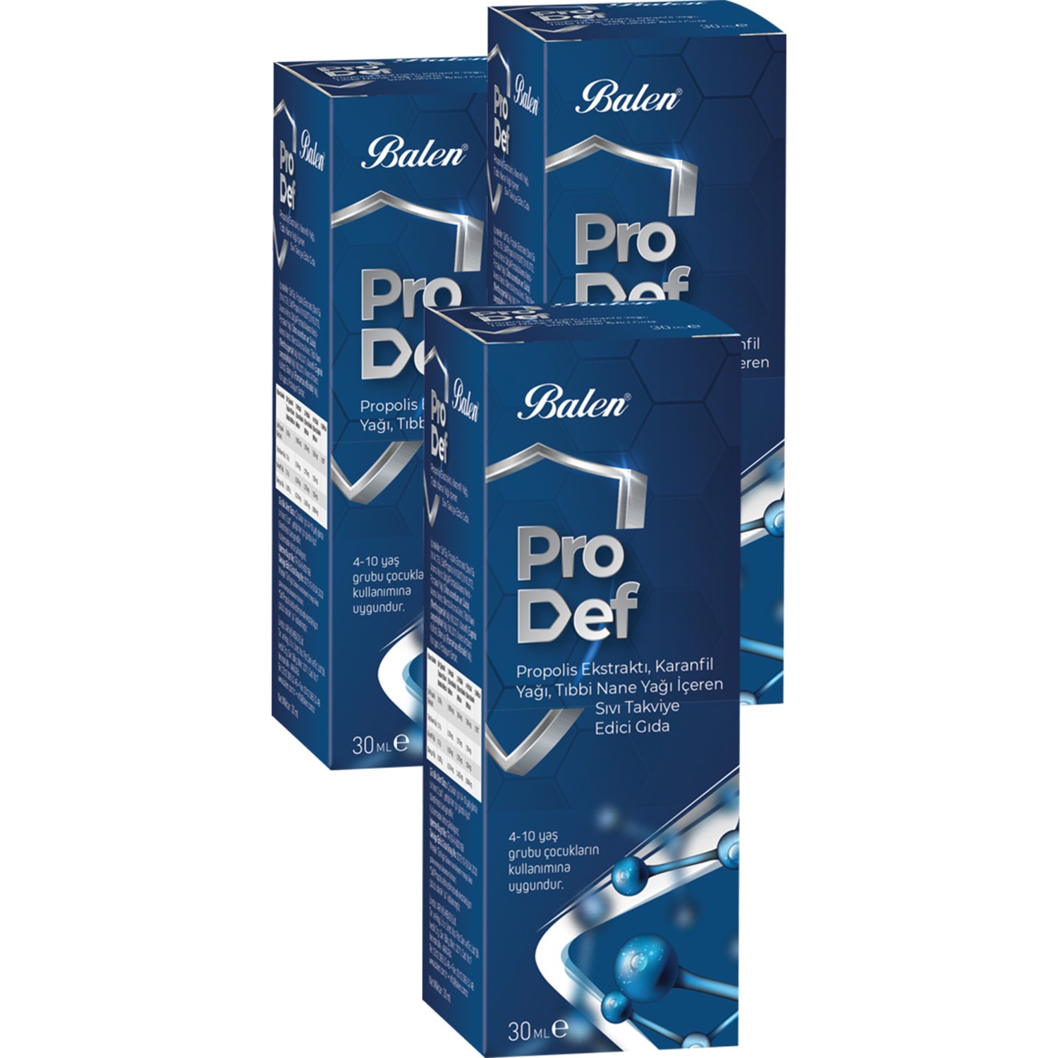Спрей для горла с экстрактом прополиса Balen Pro Def Spray Supplement, 3 упаковки по 30 мл