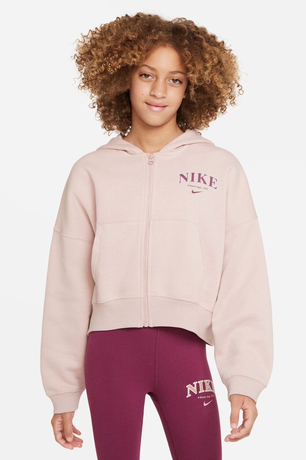 

Трендовое худи кроя oversize Nike, розовый