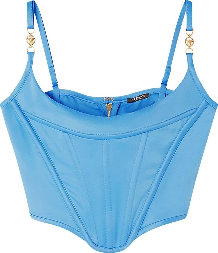 

Топ Versace Medusa Corset Top 'Light Blue', синий
