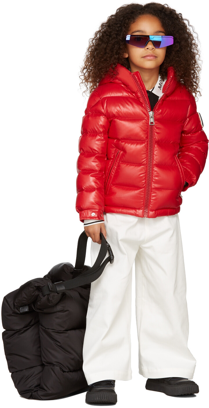

Детские белые широкие брюки Moncler Enfant