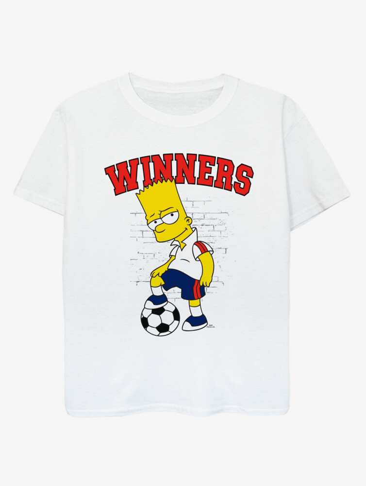 

NW2 The Simpsons Bart Winners Kids Белая футболка с принтом George., белый