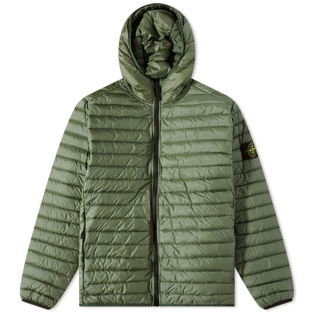 

Легкая пуховая куртка с капюшоном Stone Island, Серый