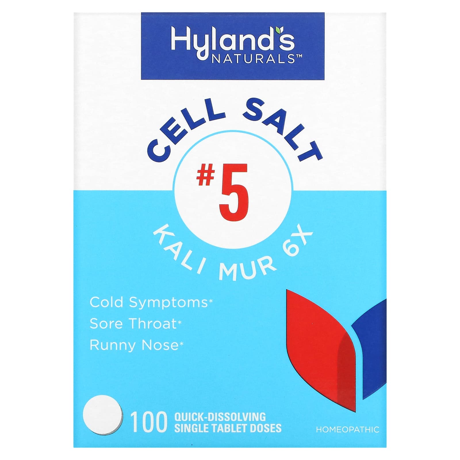 Клеточная Соль №5 / Калла Горькая 6X Hyland's, 100 быстрорастворимых таблеток hyland s naturals клеточная соль 10 natrum phosphoricum 6x 100 таблеток
