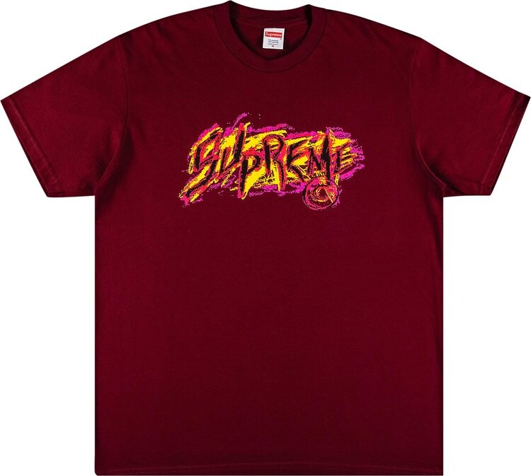 

Футболка Supreme Scratch Tee 'Burgundy', красный