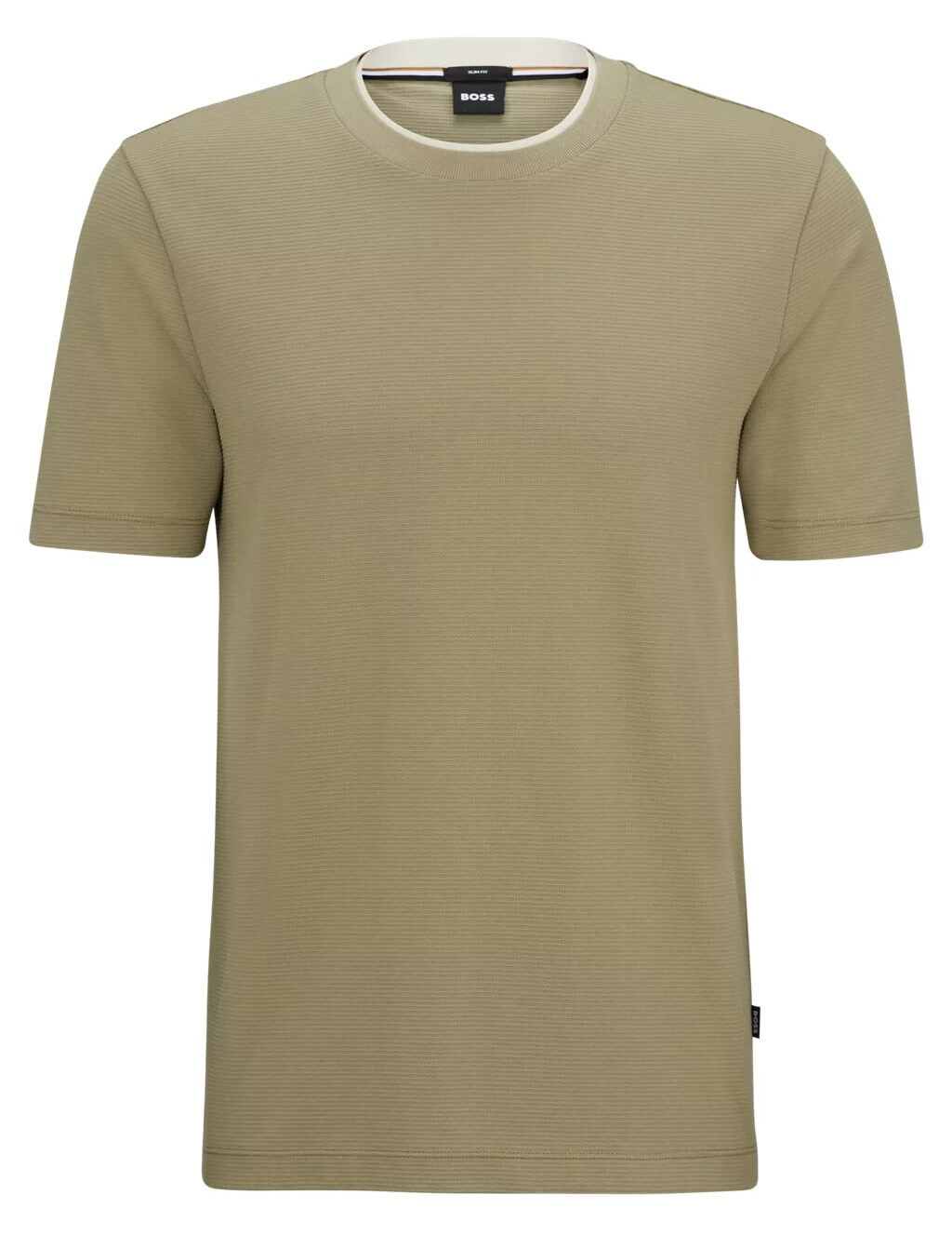 

Футболка Boss Slim-fit In Structured Cotton With Double Collar, светло-зеленый