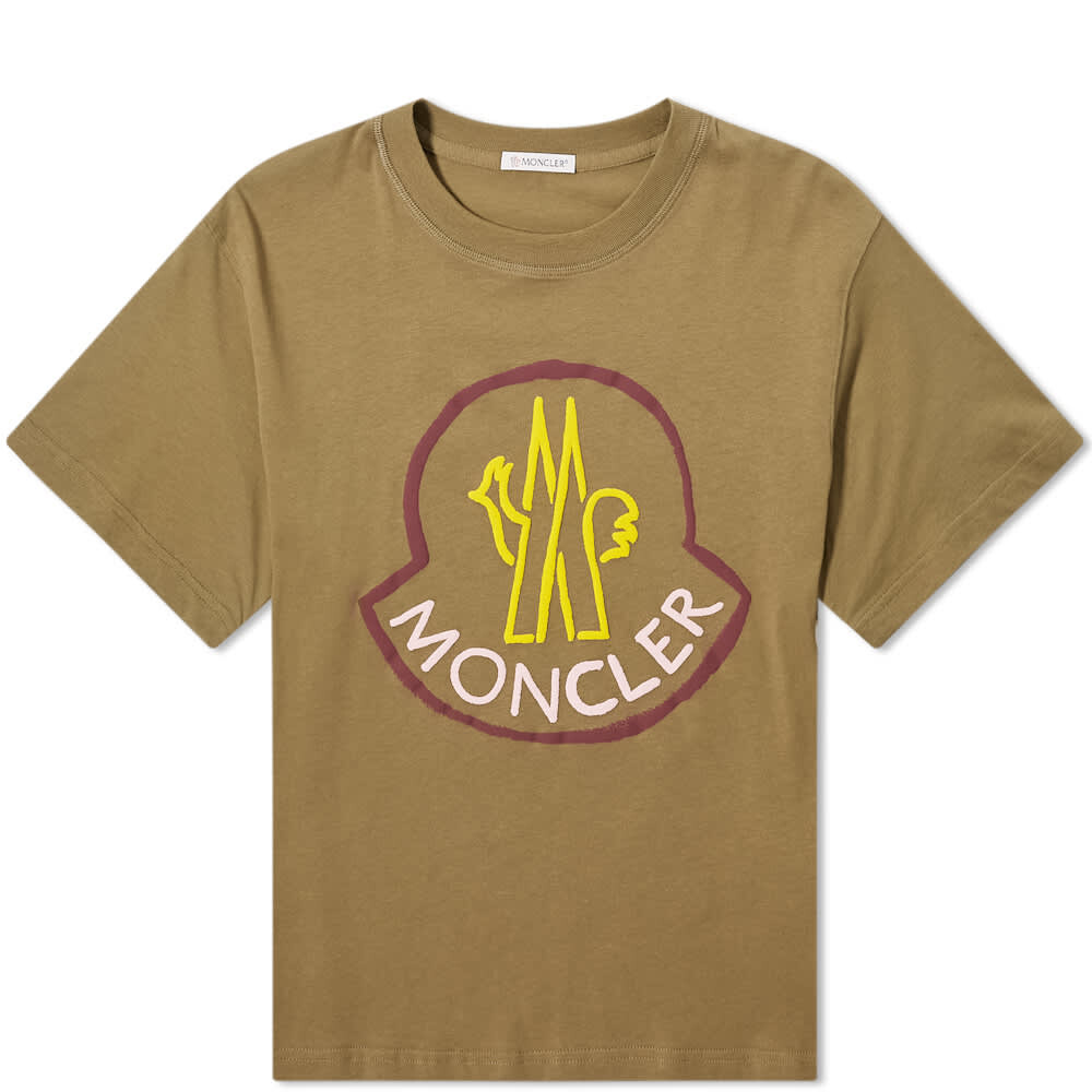 

Футболка Moncler Boxy Large Logo Tee, Коричневый
