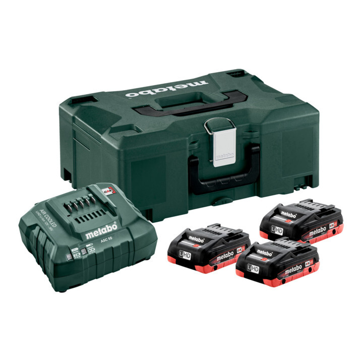 

Базовый комплект Metabo 3 x LiHD 4,0 Ач + Metaloc