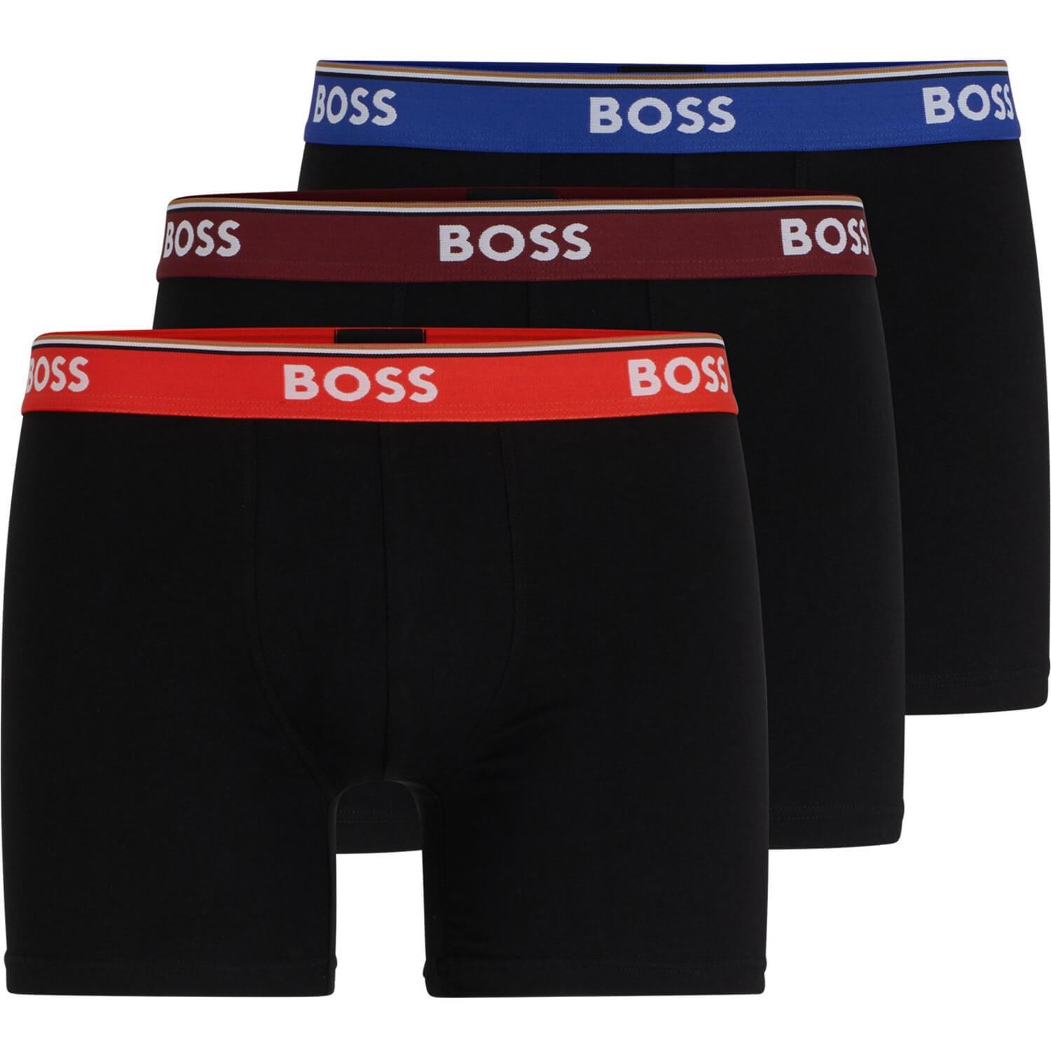 Комплект боксеров Boss Triple-Pack Of Stretch-Cotton Briefs With Logo Waistbands, 3 предмета, разноцветный комплект из семи боксеров с фирменными полосками paul smith