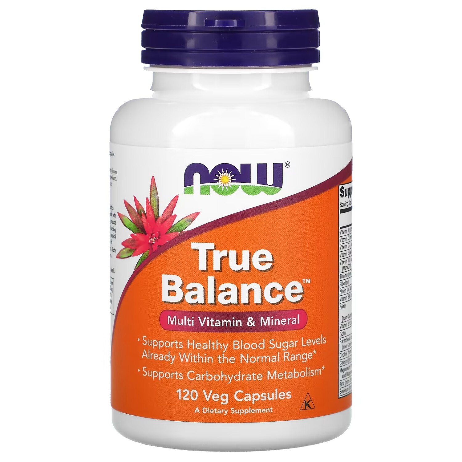 

Мультивитамины и Микроэлементы NOW Foods True Balance, 120 вегетарианских капсул