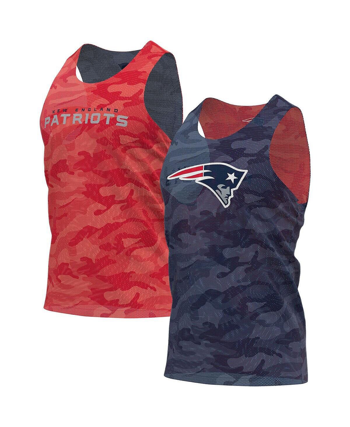 

Мужская темно-синяя, красная двусторонняя сетчатая майка new england patriots FOCO, мульти