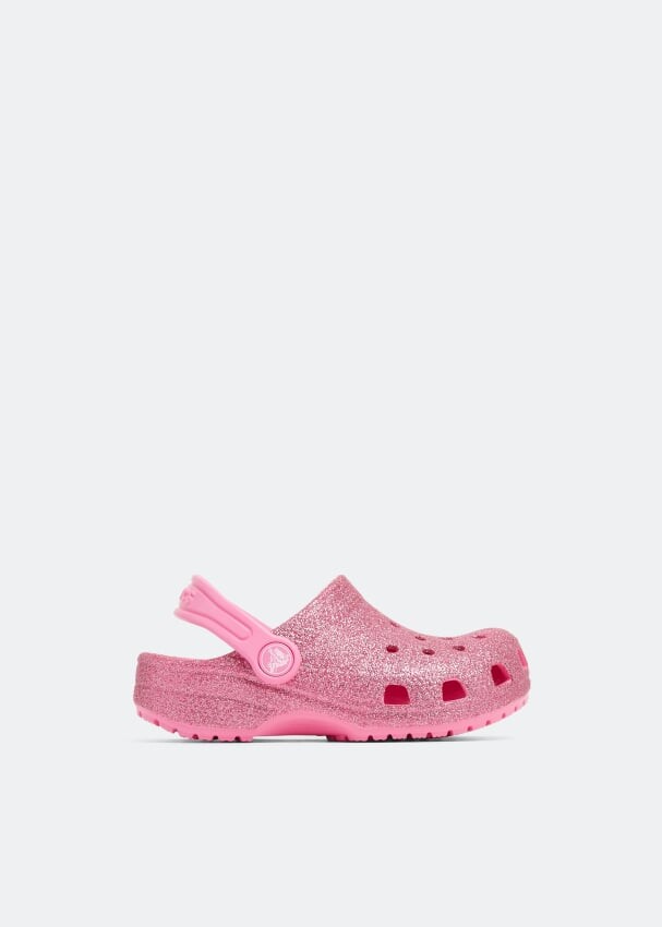 

Сандалии CROCS Classic glitter clogs, розовый