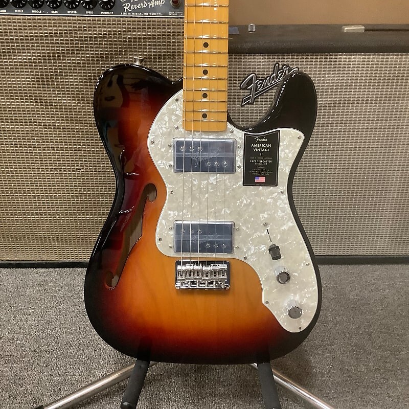 

2022 Fender American Vintage II '72 Telecaster Thinline 3-Color Sunburst American Vintage II Telecaster Thinline Color Sunburst