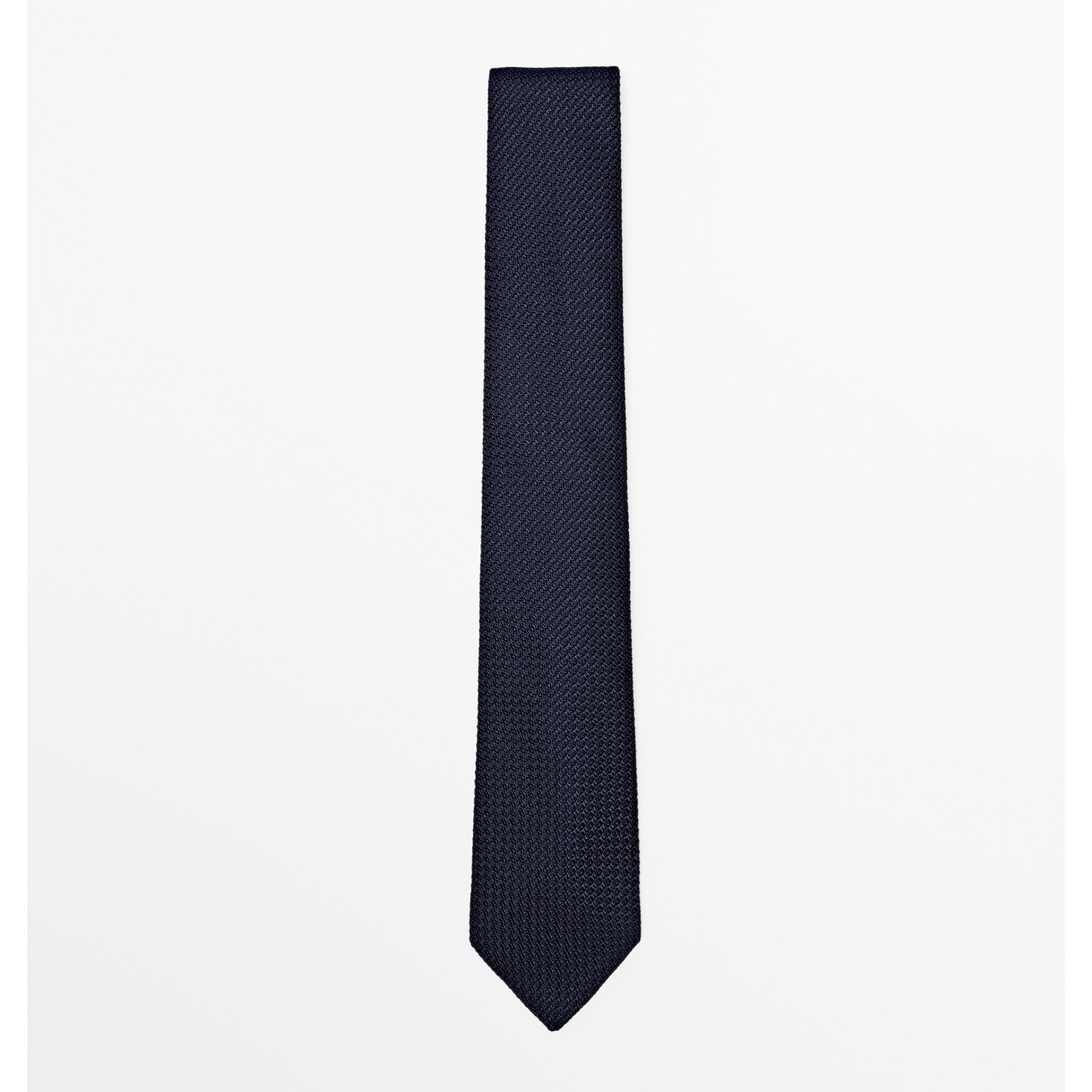 галстук zara 100% silk textured темно бежевый Галстук Massimo Dutti 100% Garza Silk Textured, темно-синий