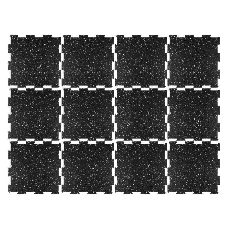 

Учебный пол MOVO Puzzle Floor Mosaic серый 50x50 | Мат | 12 штук, черный/светло-серый