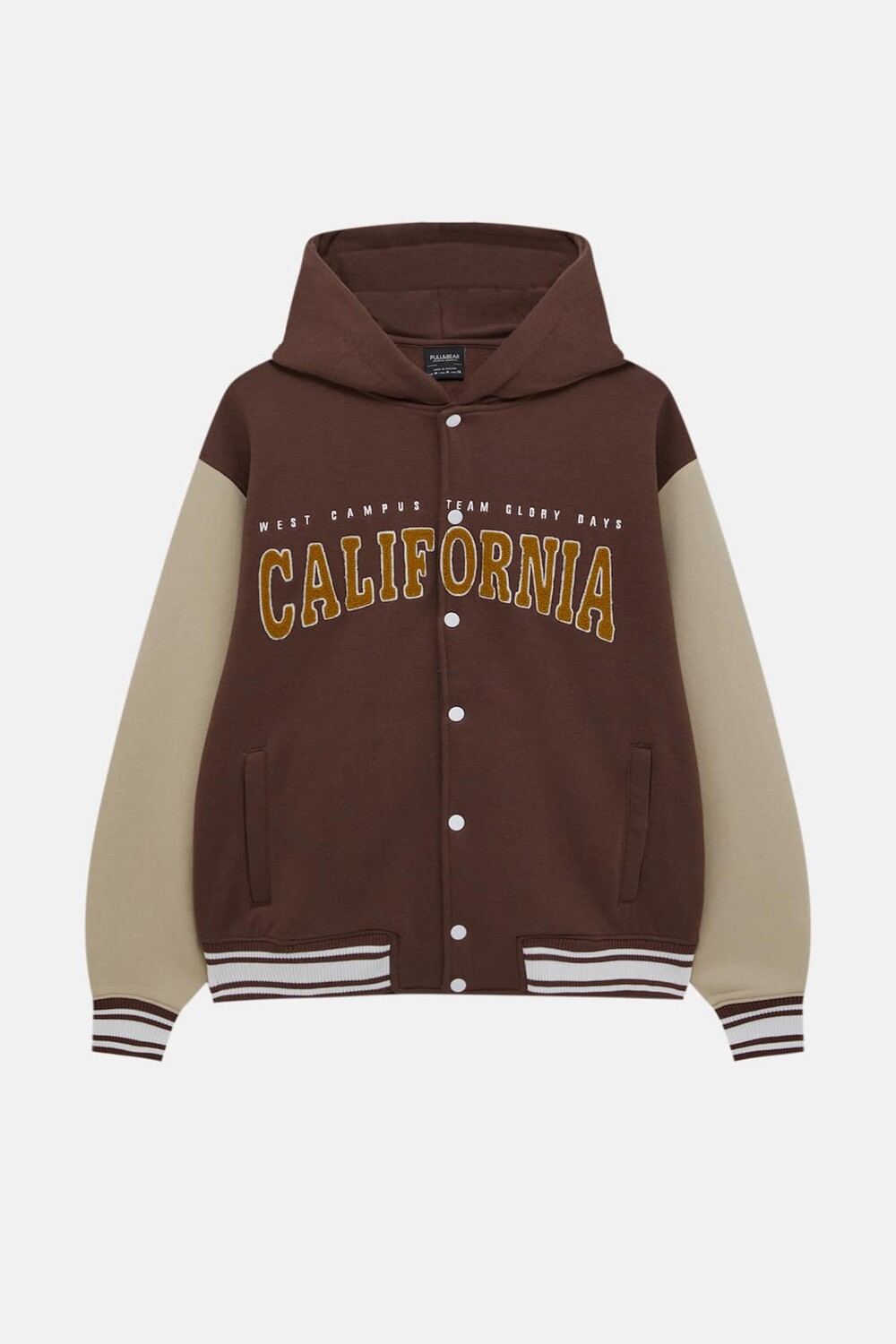 

Куртка с капюшоном Pull&Bear, коричневый