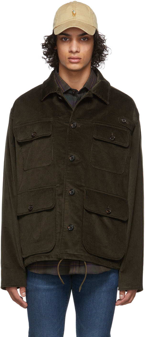 

Вельветовая куртка цвета хаки Seymour Ralph Lauren Purple Label
