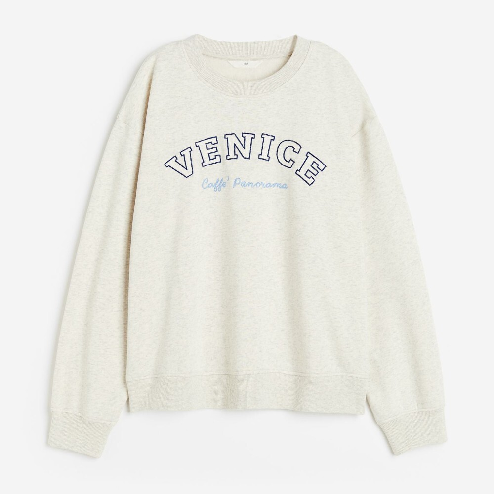 

Свитшот H&M Crew-neck Venice, светло-бежевый