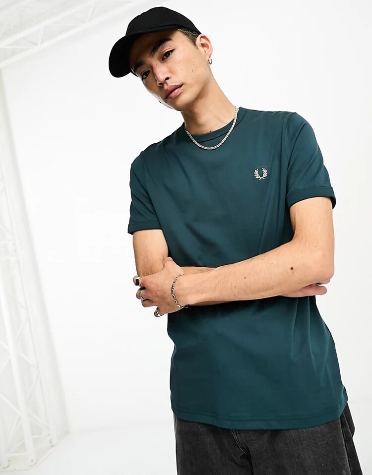 

Футболка Fred Perry Ringer, синий