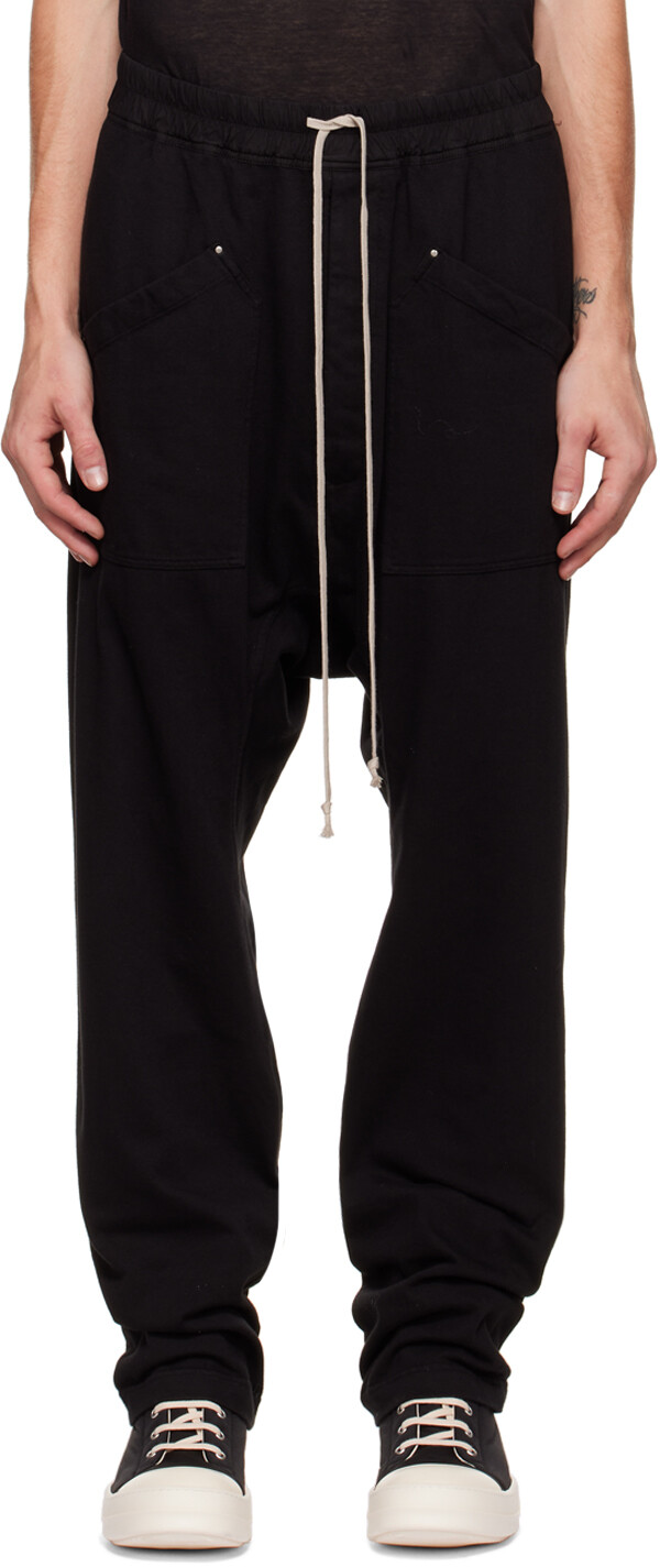 

Черные брюки карго с кулиской Rick Owens Drkshdw