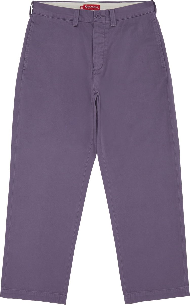 Брюки Supreme Chino Pant 'Dusty Purple', фиолетовый