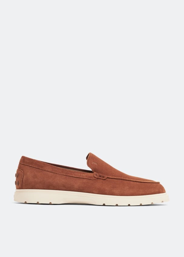 

Лоферы TOD'S Suede slip-on loafers, коричневый