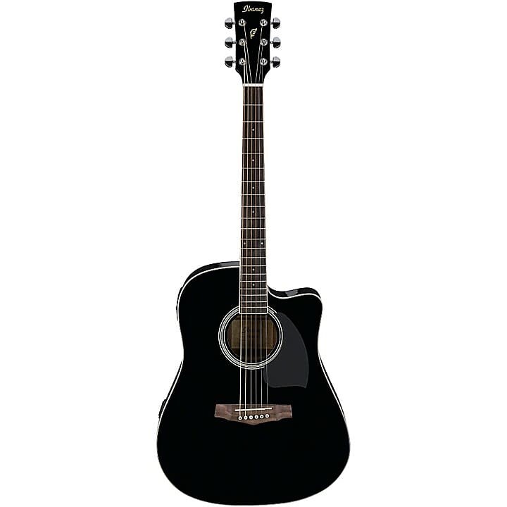 

Акустическая электрогитара Ibanez PF15ECE Dreadnought в черном глянцевом цвете PF15ECEBK Performance Spruce / Okoume Dreadnought with Cutaway