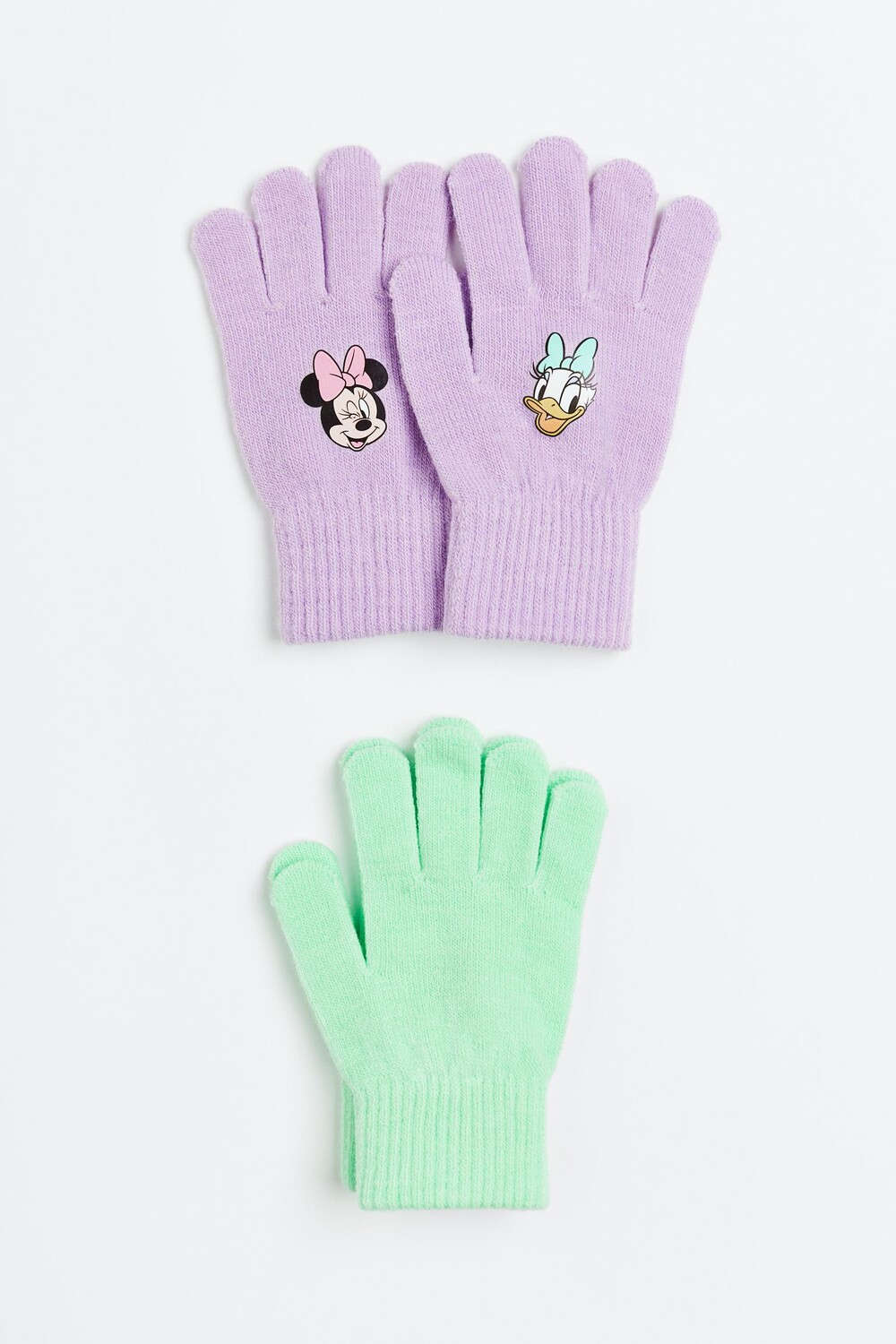 

2 пары перчаток с мотивом H&M Minnie Mouse, фиолетовый/зеленый