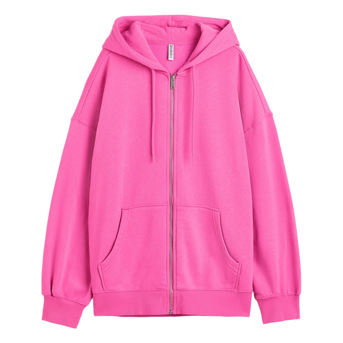 

Толстовка H&M Oversized Zip-through, вишневый