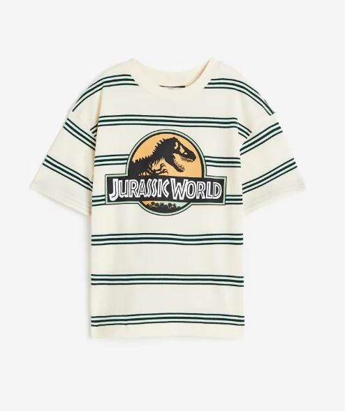 

Футболка с принтом H&M Kids Jurassic World Print, белый