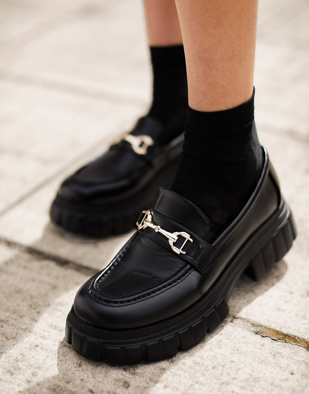 

Черные массивные лоферы ASOS DESIGN Magnus, Черный