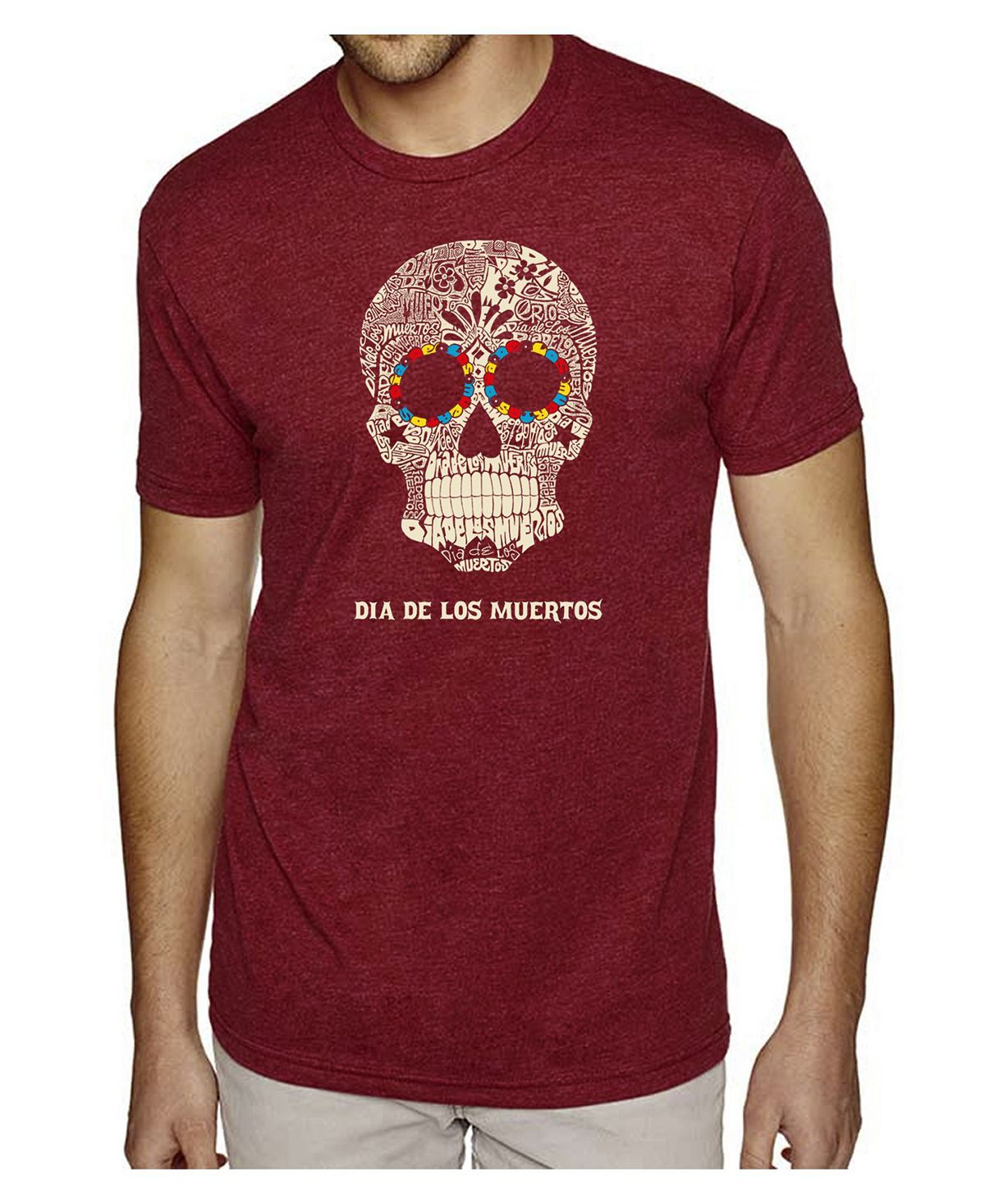 Мужская футболка премиум-класса word art - dia de los muertos LA Pop Art мужская футболка сахарный череп с цветами l черный