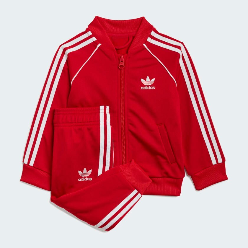 

Детский спортивный костюм Adidas Originals Adicolor SST, 2 предмета, красный/белый