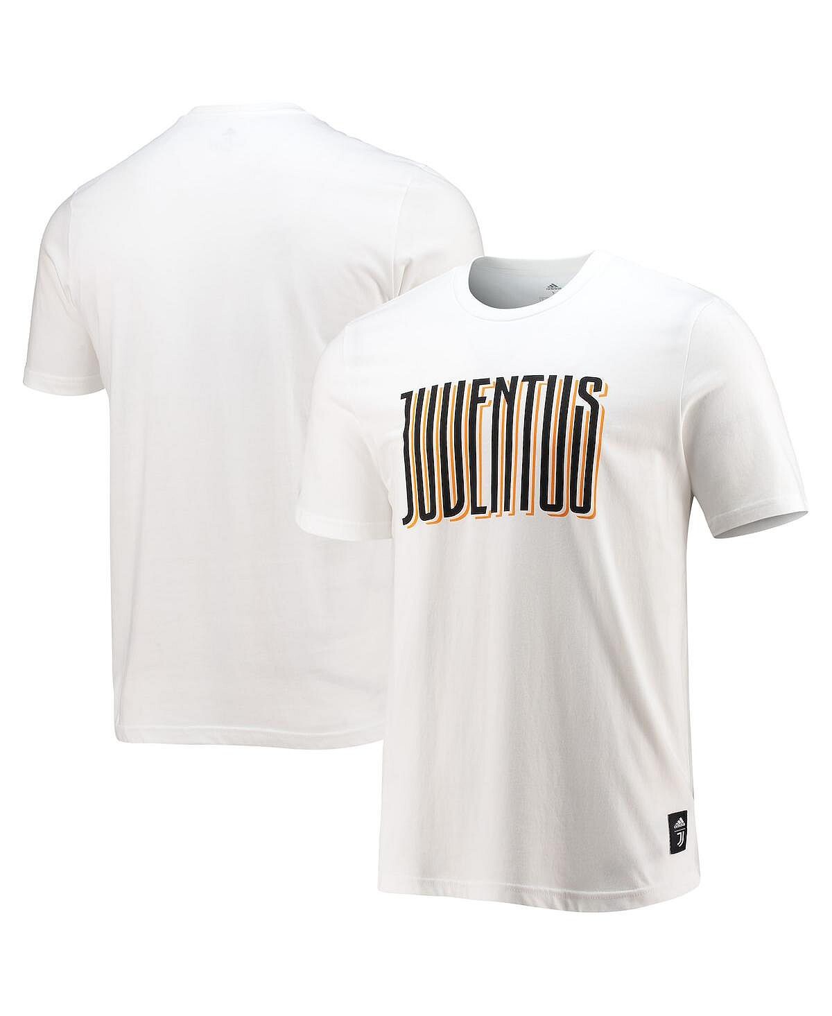 

Мужская белая футболка с принтом juventus street adidas, белый