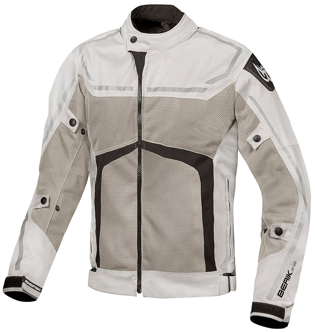 Мотоциклетная текстильная куртка Berik Sonic с регулируемыми рукавами, песочный/черный куртка zara technical песочный