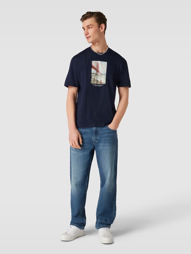

Футболка с мотивным принтом модель «КОПЕНГАГЕН» Jack & Jones, темно-синий