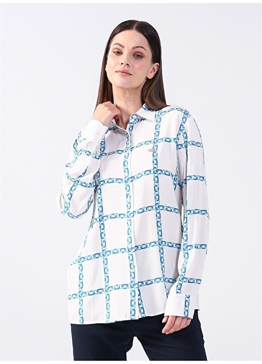 

Рубашка женская бежевая с воротником U.S. Polo Assn.