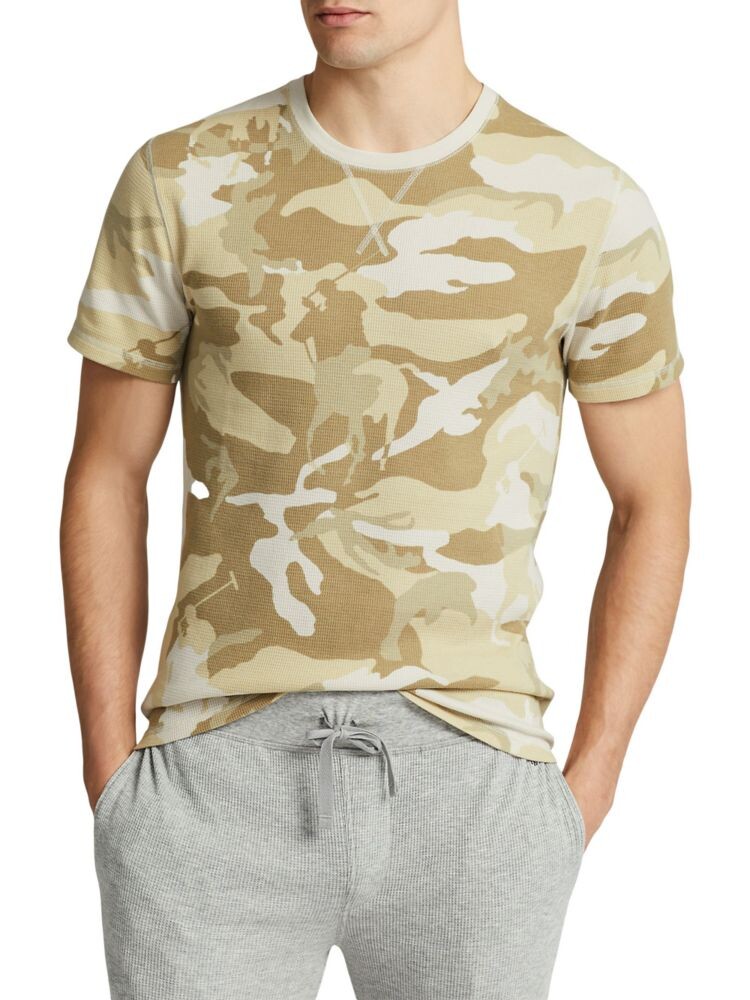 

Камуфляжная футболка с круглым вырезом Polo Ralph Lauren, цвет Beige Multi