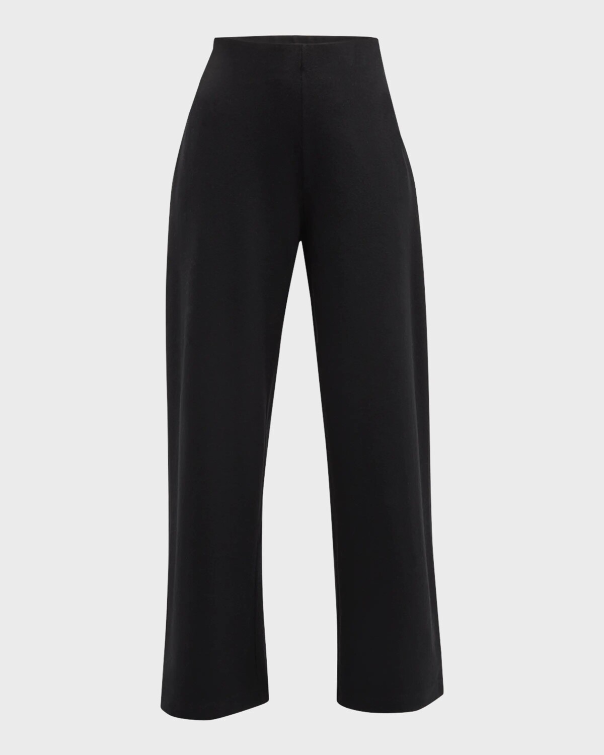 

Широкие брюки из шерстяного джерси Eileen Fisher, черный