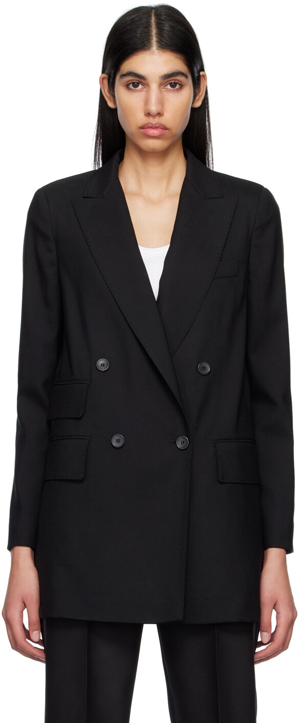 

Черный двубортный пиджак Max Mara