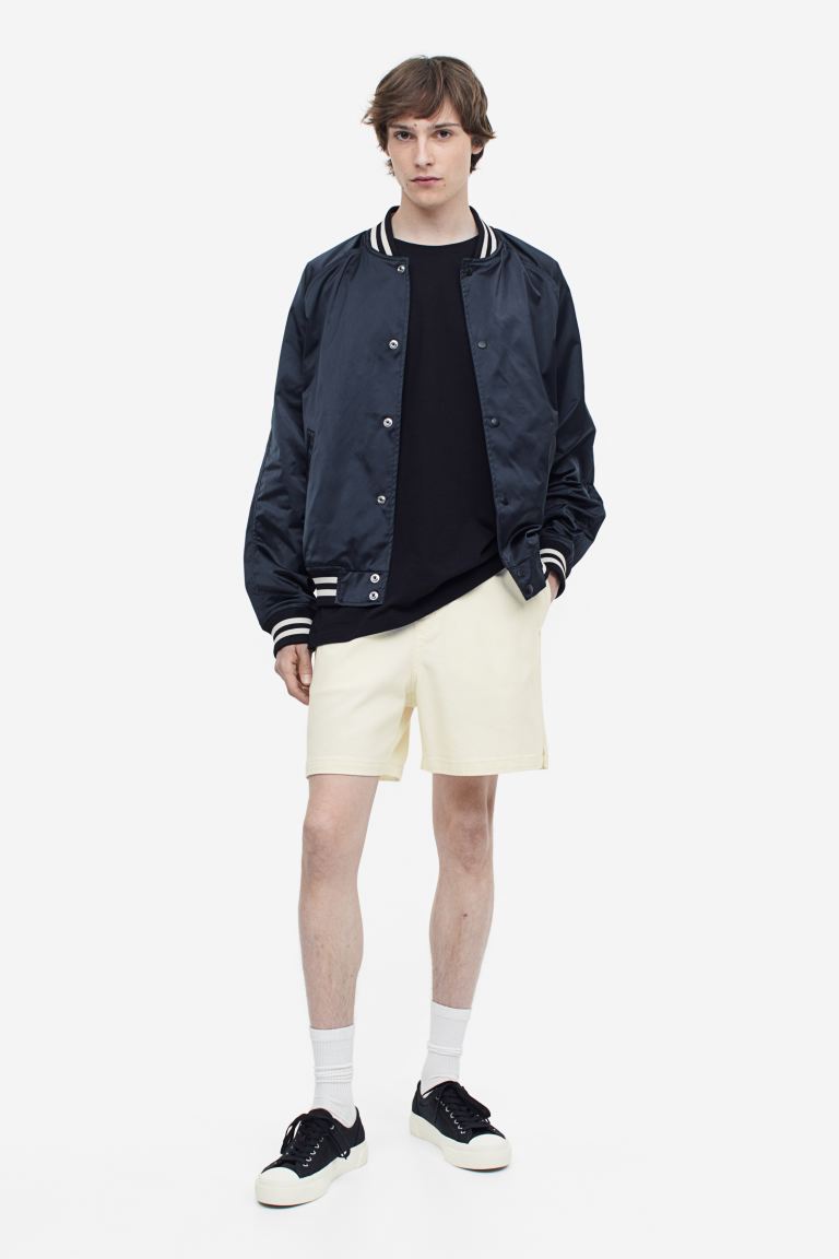 Хлопковые шорты свободного кроя H&M, белый хлопковые джоггеры карго свободного кроя h